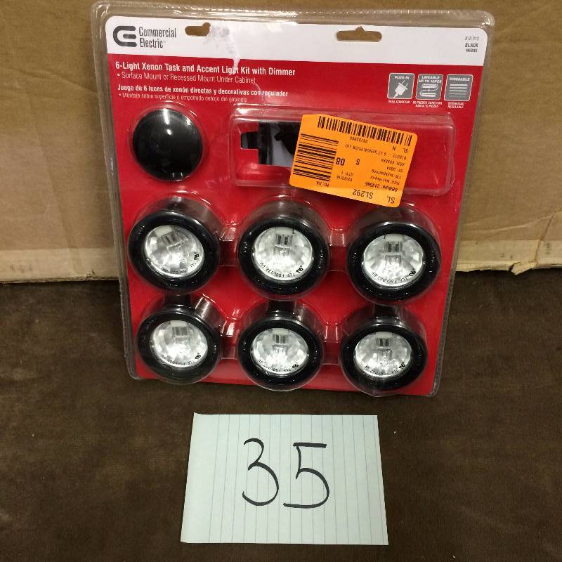 lot 35 image: Comm Electric 6 Light Xenon Task and Accent Light Kit