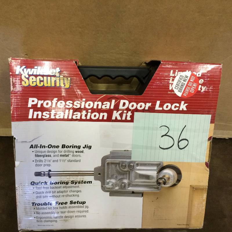 lot 36 image: Kwikset Professional Door Lock Installation Kit New