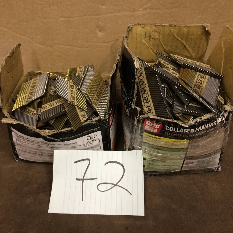 lot 72 image: Collated Framing Nails 2 boxes