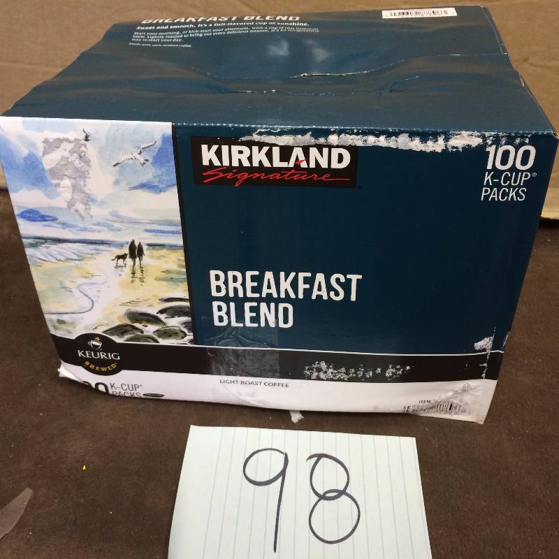 lot 98 image: Kirkland Breakfast Blend 100 K-Cups
