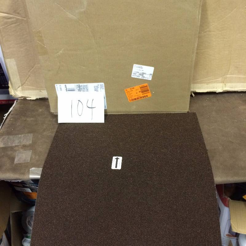lot 104 image: Brown Ribbed 18 in. x 18 in. Carpet Tile (16 TilesCase)