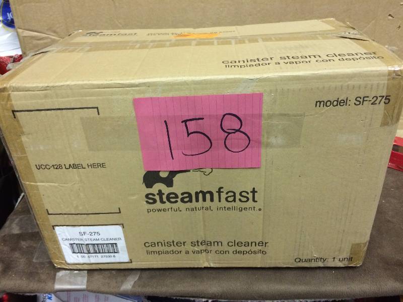 lot 158 image: Steam Fast SF-275 Canister Steram Cleaner New