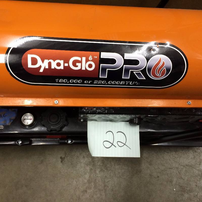 lot 22 image: Dyna Pro 180k Kerosene Heater missing wheels