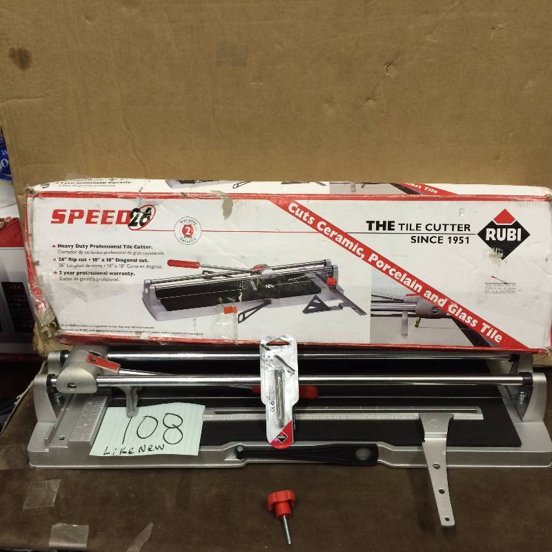 lot 108 image: Speed 26 Tile Cutter like new