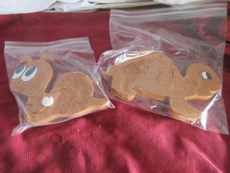 2 HAND CRAFTED WOODEN PUZZLES