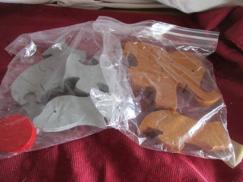 2 HAND CRAFTED WOODEN PUZZLES