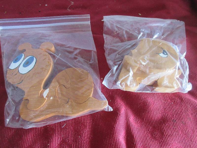 2 HAND CRAFTED WOODEN PUZZLES