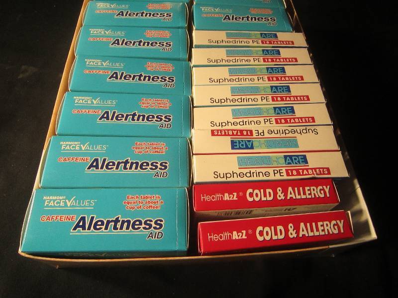 NEW LOT - 9 Caffeine Alertness Aid, 7 Suphedrine PE 2 Cold & Allergy