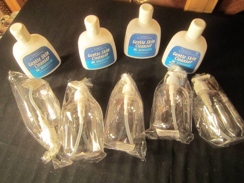 NEW LOT - 4 Bottles of Gentle Skin Cleanser & 5 Clear Bottles