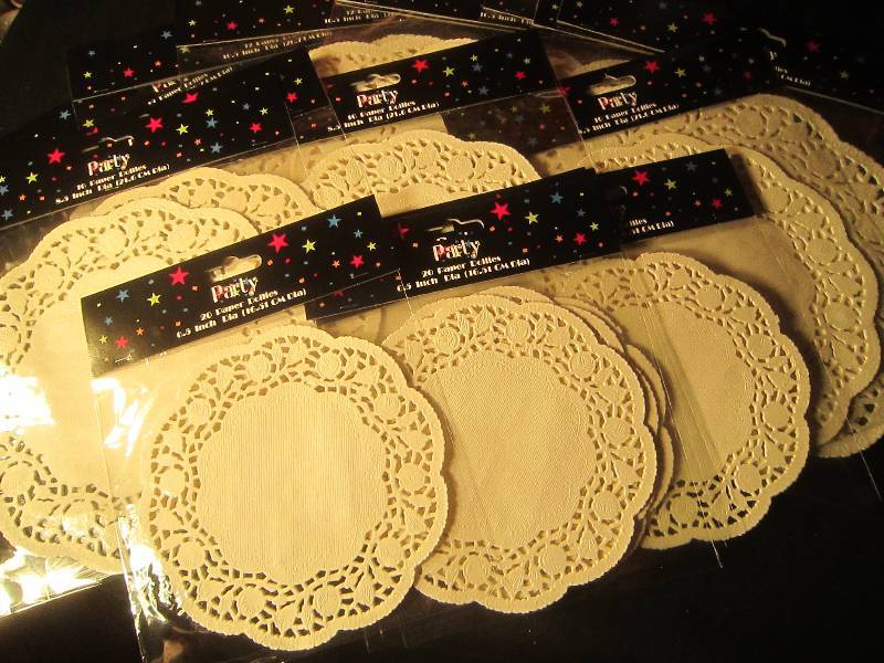 NEW LOT - Party Doilies 20 Packs 3 Different Sizes