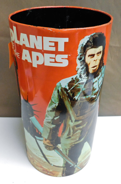 lot 10 image: Vintage Planet of the Apes Trash metal can, 1968