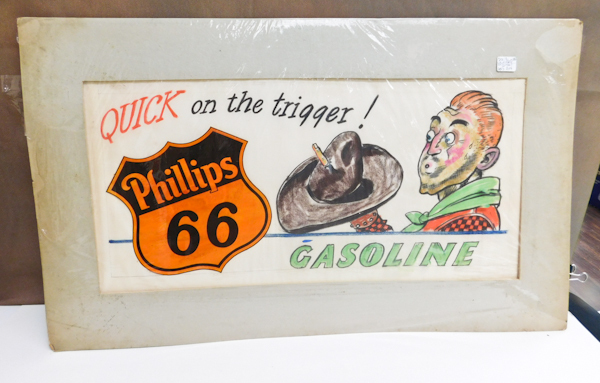 lot 19 image: vintage Phillips 66 original art