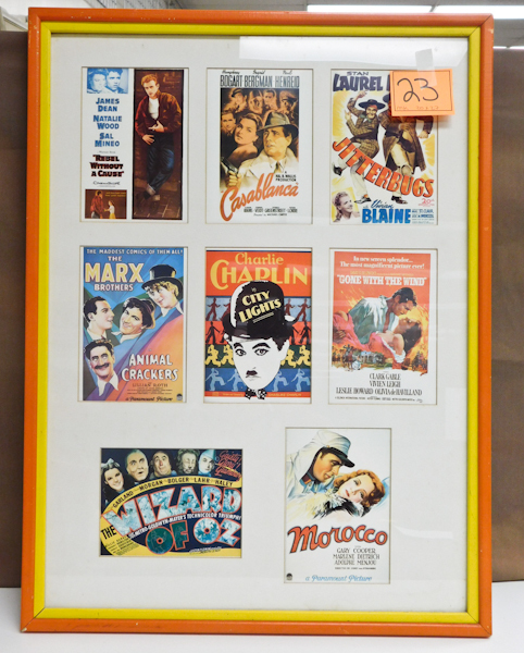 lot 23 image: Framed movie poster cards