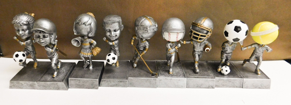 lot 40 image: Bobble head sports figurestrophies