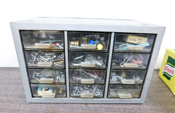 lot 120 image: organizer with misc hardware