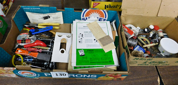 lot 130 image: lot of household tools and hardware