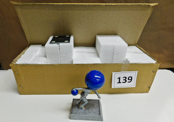 lot 139 image: 5 bobblehead bowling trophies
