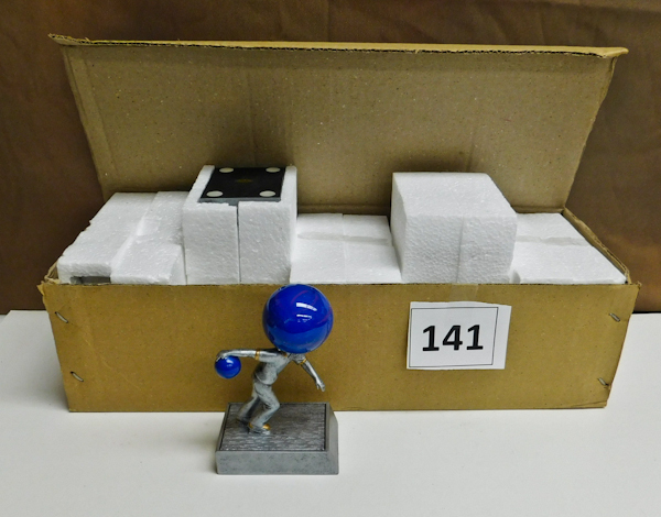 lot 141 image: 5 bobblehead bowling trophies