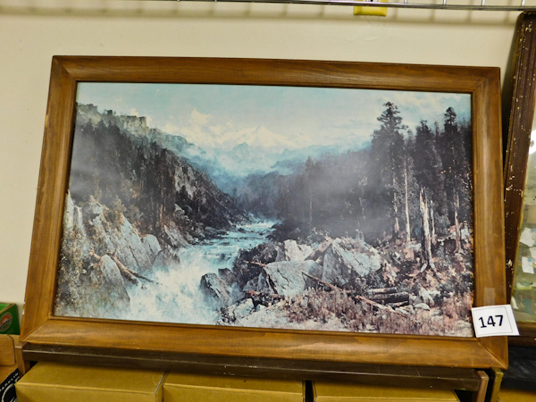 lot 147 image: Living room sized framed vintage print