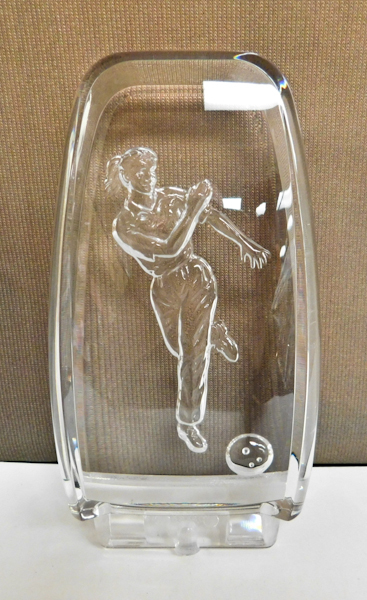 lot 154 image: 19 ladies acrylic bowling awards