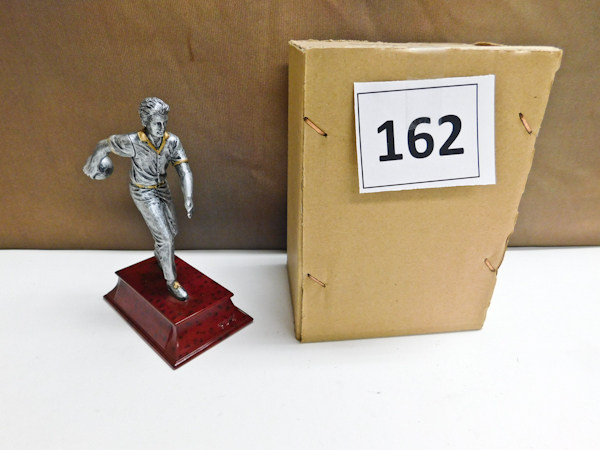 lot 162 image: 12  pewter bowling trophies