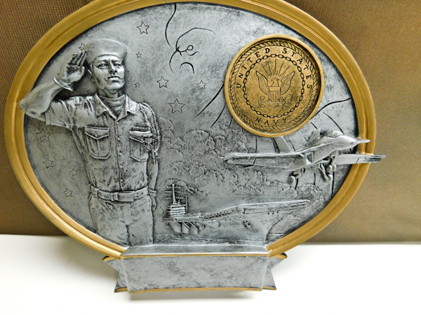 lot 164 image: United States Navy award can be engraved