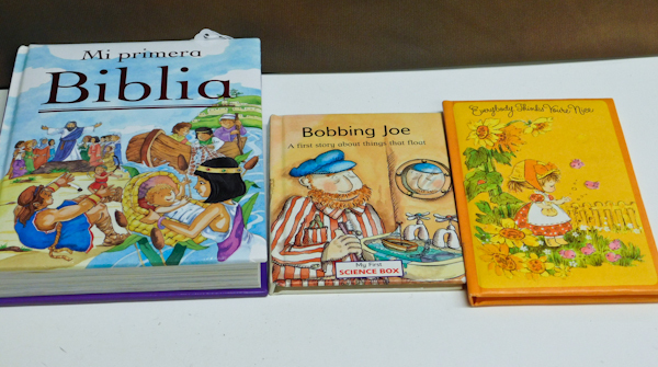 lot 176 image: My First Bible in Spanish and two childrens books