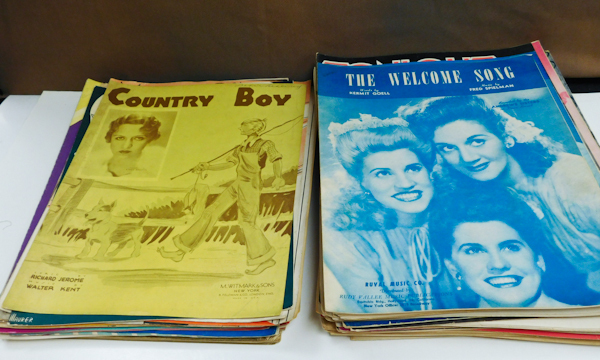 lot 184 image: vintage sheet music