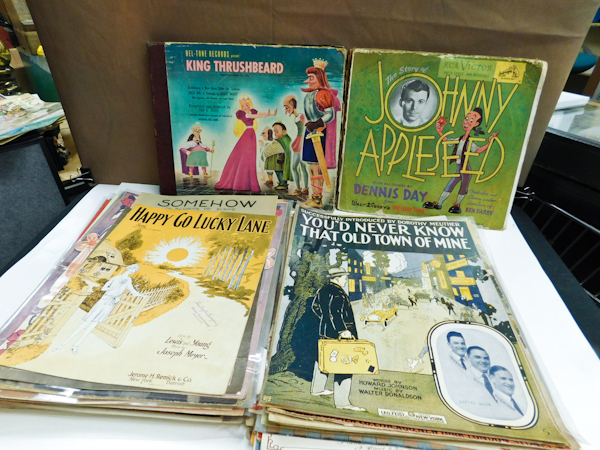 lot 185 image: vintage sheet music and records