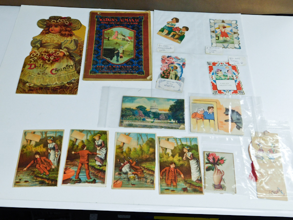 lot 209 image: vintage Valentines and vintage ephemera Watkins Almanac