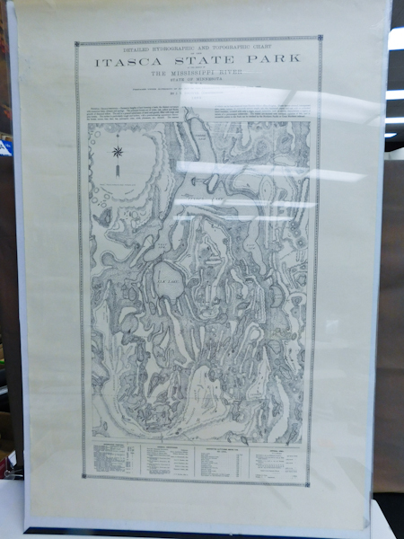 lot 215 image: Itasca State Park map Poster 23 x 35