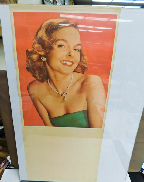 lot 220 image: Pin Up Girl Calendar Blank Printed in Mexico 16 X 35