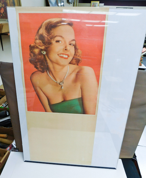 lot 222 image: Pin Up Girl Calendar Blank Printed in Mexico 16 X 35