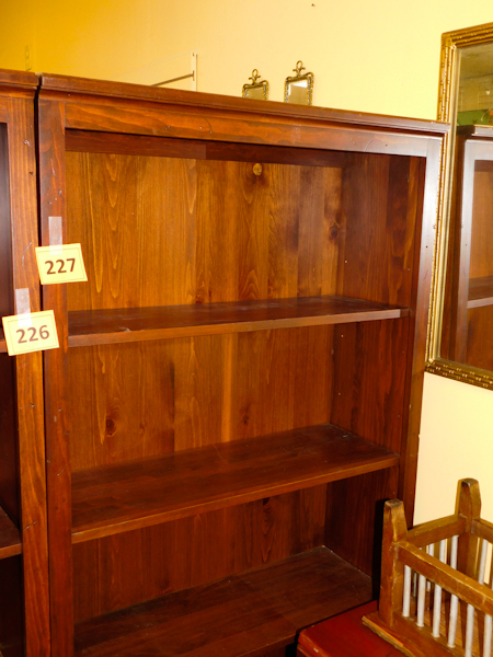 lot 227 image: Wood book shelf