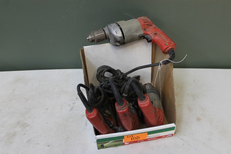 lot 105 image: (4) Milwaukee Hole-Shooter Drills