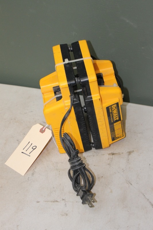 lot 119 image: (2) DEWALT Battery Chargers