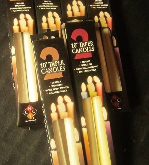 NEW LOT - 6 sets of 2 - 10 Taper Candles
