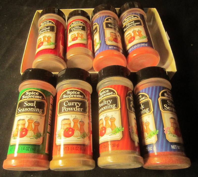 NEW LOT - Spices - Ground All Spice, Soul Food, Steak, Curry, 2 Meat Tenderizer, Ground Cloves