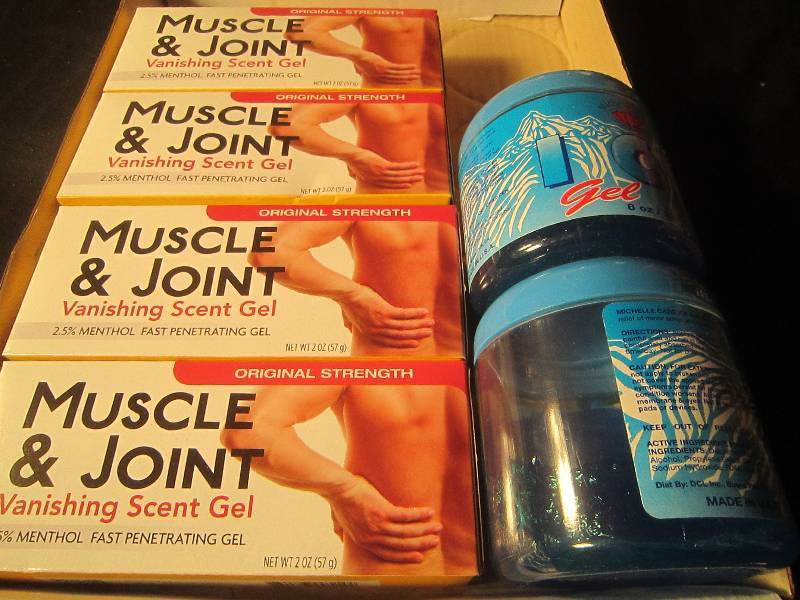 NEW LOT - 4 Muscle and Joint Gel & 2 Ice Gel