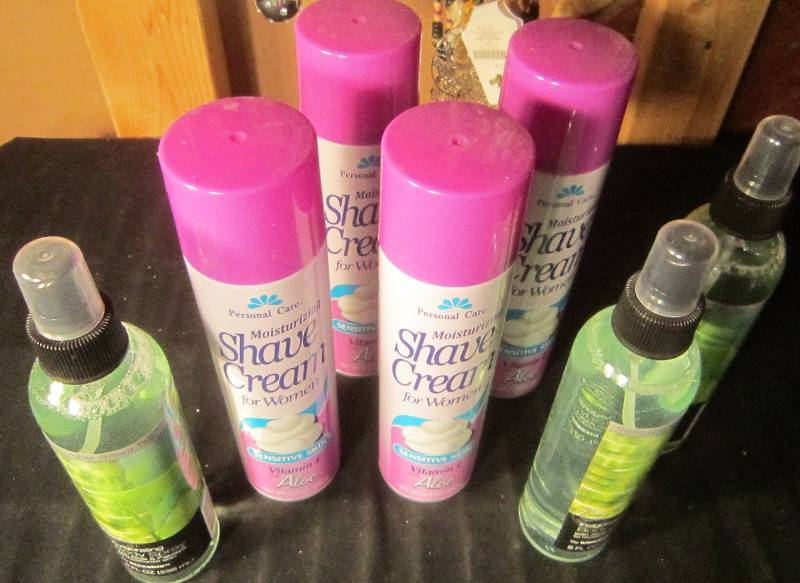 NEW LOT - 4 Can of Women Shave Cream & 3 Bottles of Body Spray