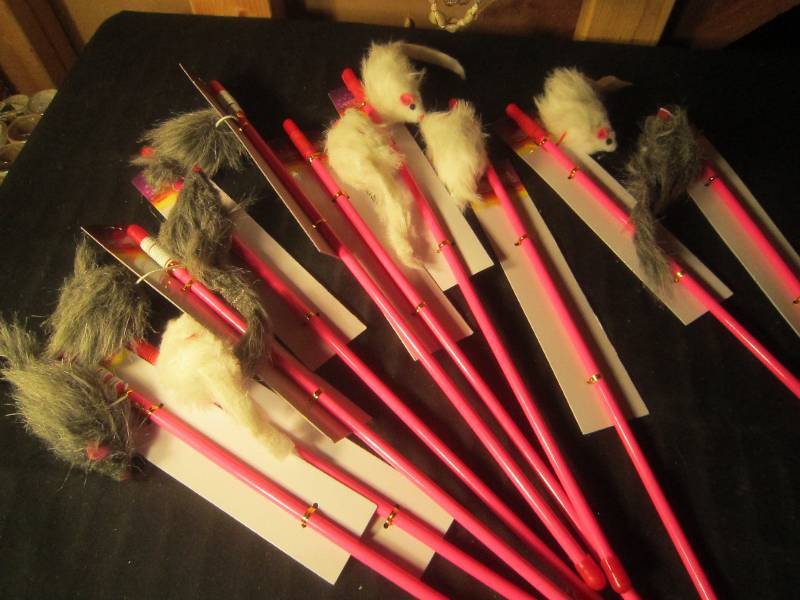 NEW LOT - 10 Cat Toys on a Stick