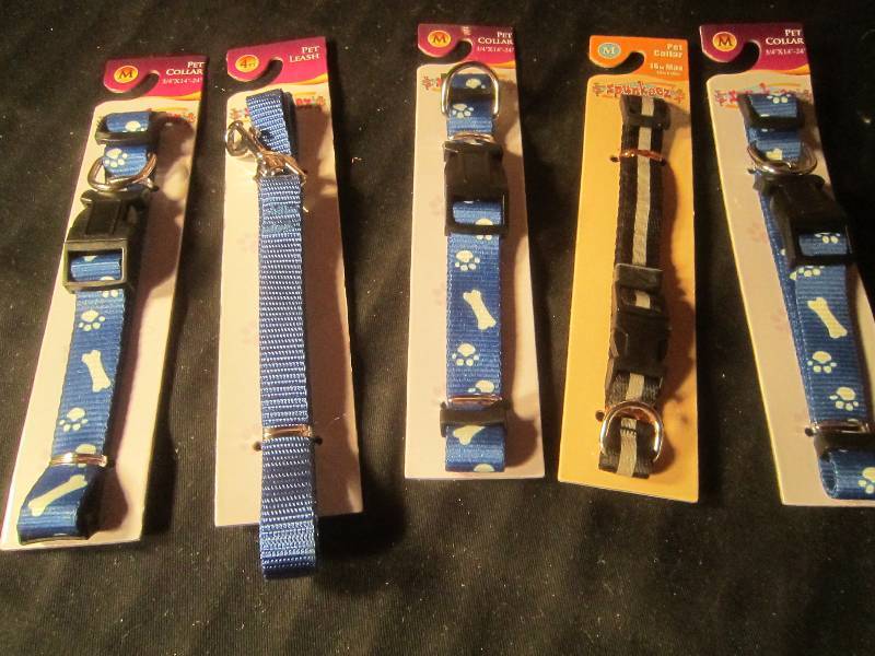 NEW LOT - 5 Dog Collars
