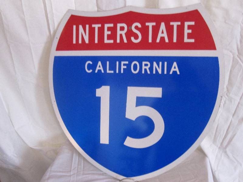 lot 8 image: Large California Highway Interstate shield sign