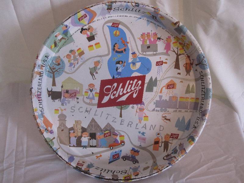 lot 9 image: Vintage 1957 Schlitz beer tray