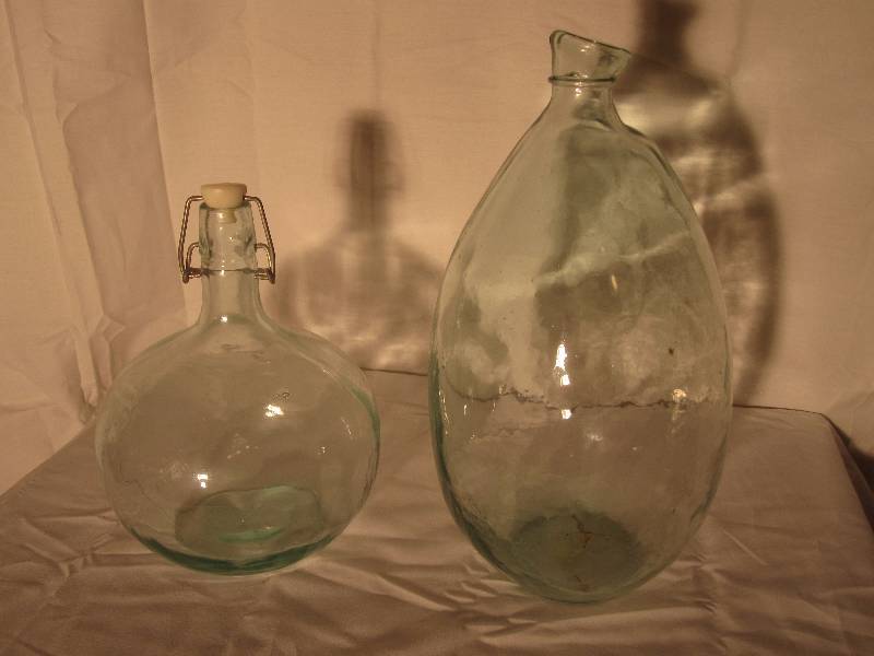 lot 17 image: 2 vintage wine bottles