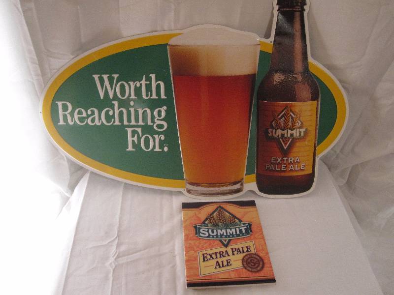 lot 22 image: 2 Summit Beer advertising signs