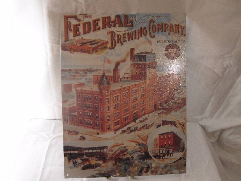 lot 24 image: Federal Brewing Company tin sign
