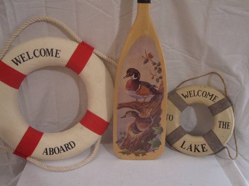 Up North Cabin Decor Vintage Antique Auction Beer Advertising