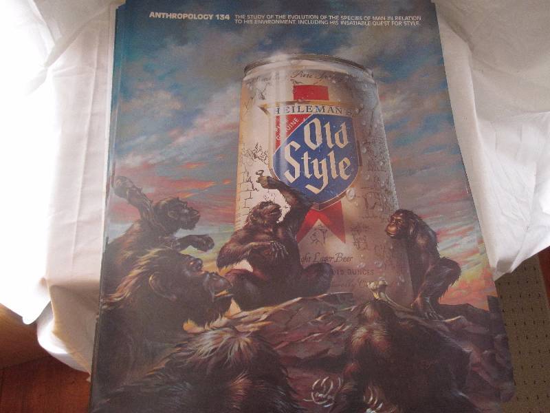 lot 54 image: lot of Vintage Heilemans Old Style beer poster