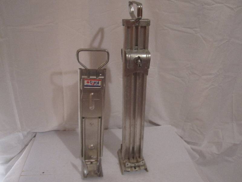 lot 58 image: 2 vintage aluminum ski boot racks
